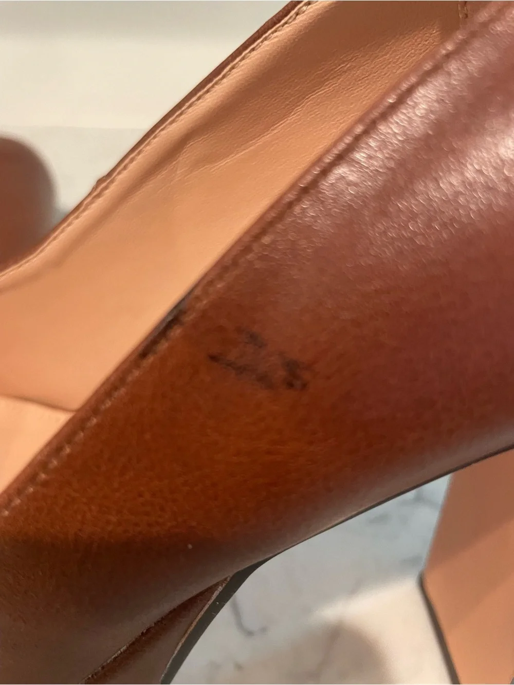 New York & Company Brown Platform Block Heel Pumps